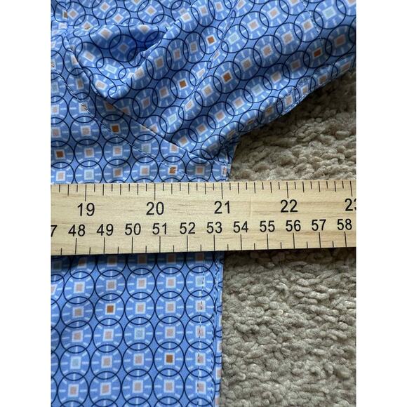 Johnston & Murphy XC4 Extreme Comfort Button-Down Shirt Blue Men's Size Small - Picture 10 of 10